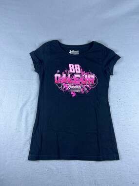 Chase Authentic Nascar Dale Jr Shirt Womens M Black 88 Hendrick Motorsports Y2K